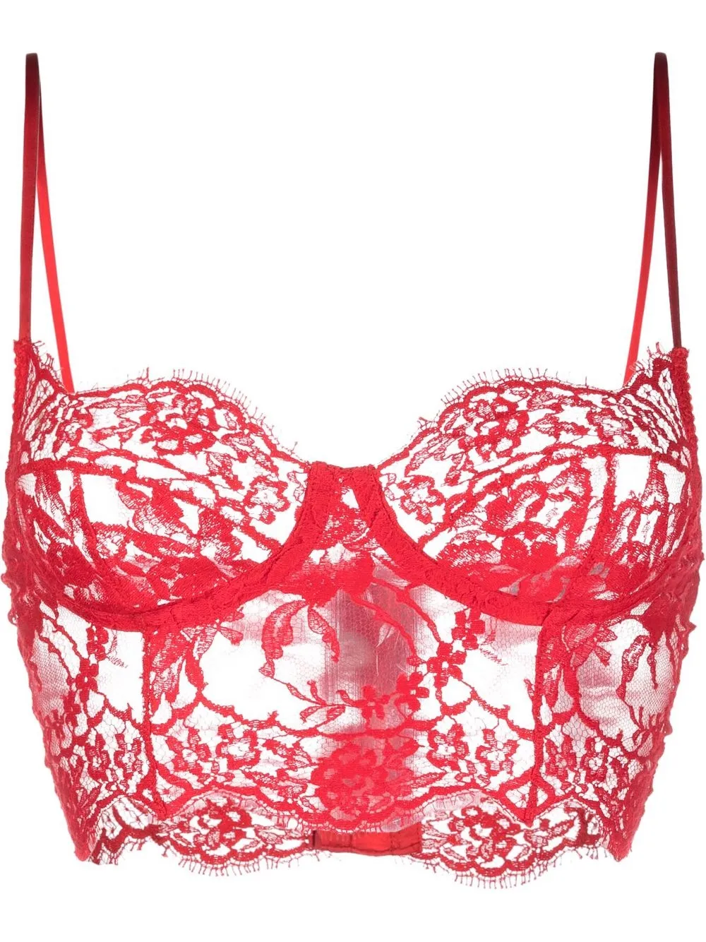 

Dolce & Gabbana lace-trim bralette - Red