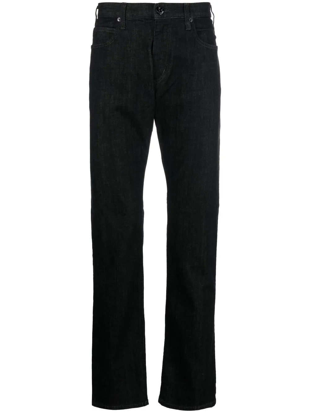 

Emporio Armani logo-plaque slim-cut jeans - Blue