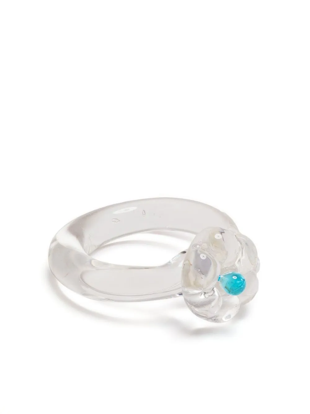 

Sandralexandra Daisy Clear transparent-design ring - White