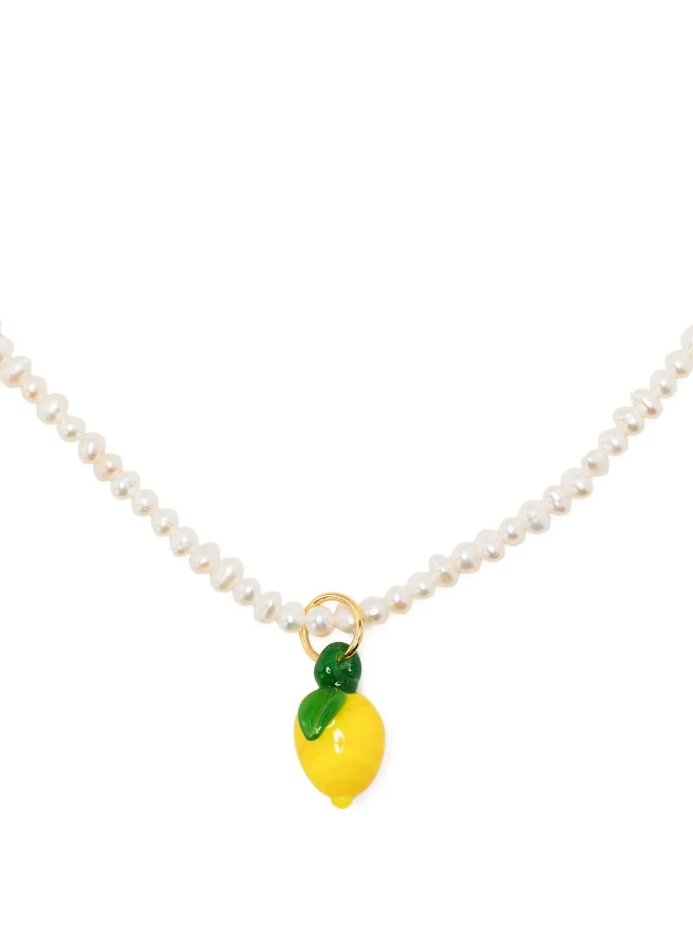 

Sandralexandra lemon pendant pearl necklace - White