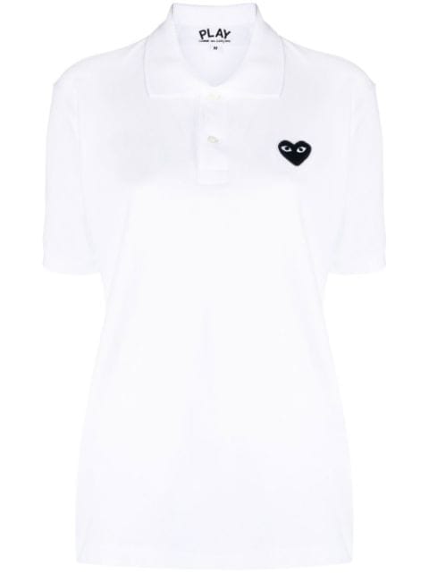 Comme Des Garçons Play playera tipo polo con aplique de corazón