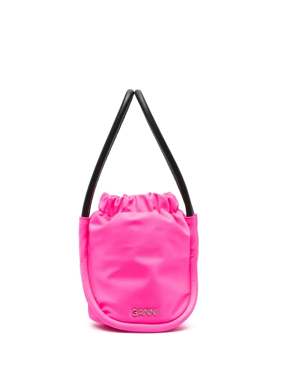 

GANNI tote con placa del logo - Rosado