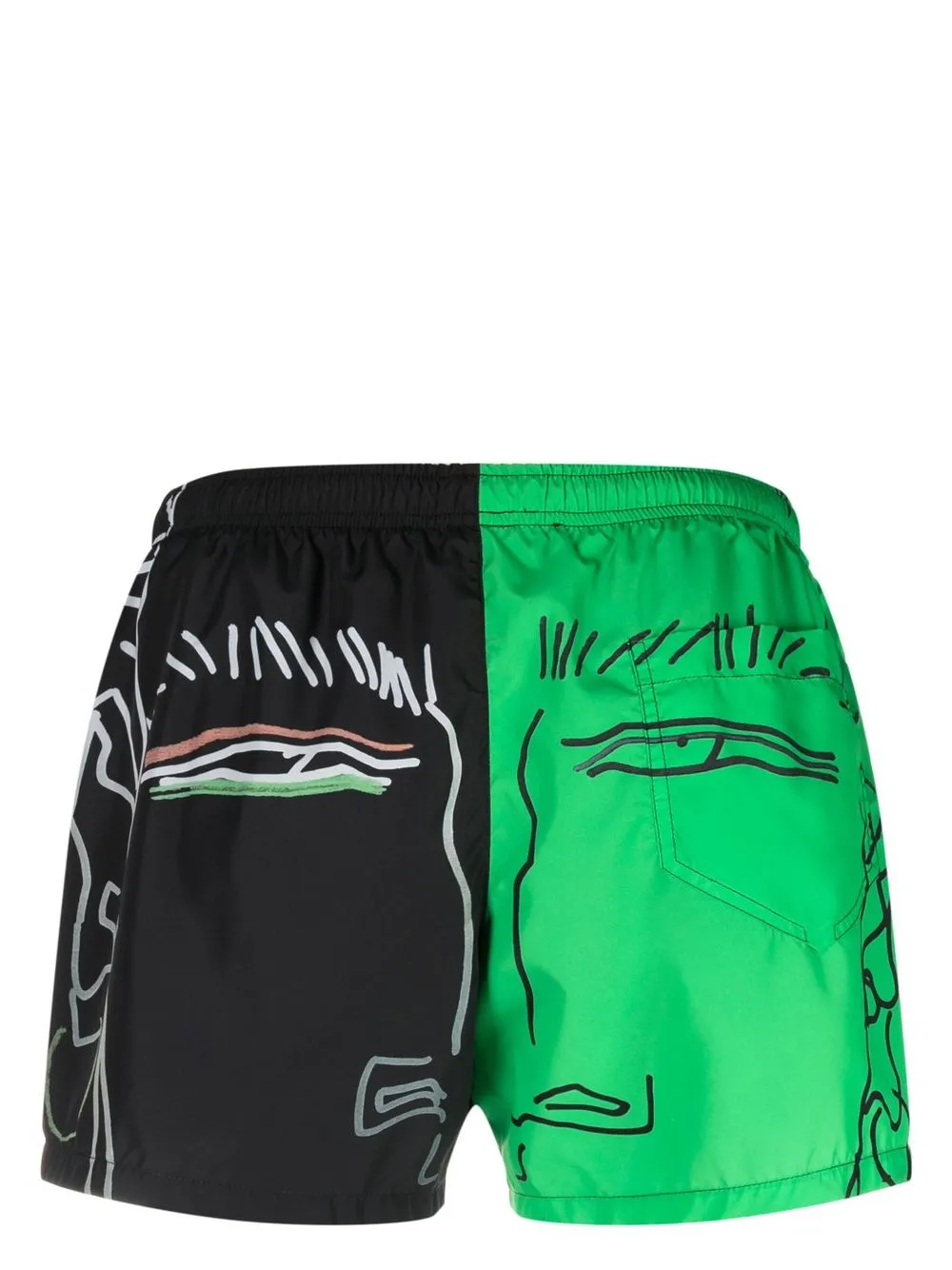 Moschino Shorts met logoprint - Groen