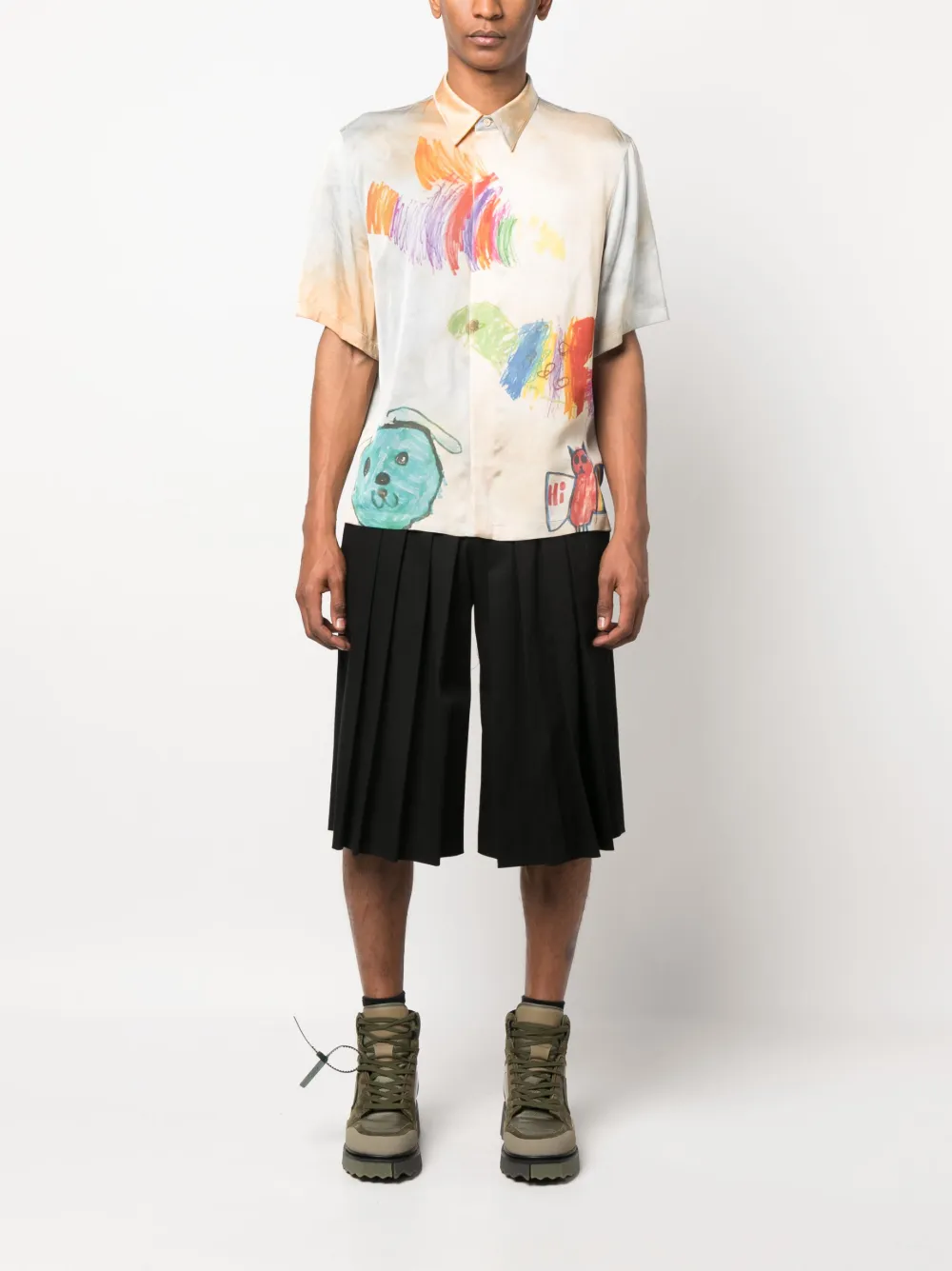 Moschino Geplooide shorts - Zwart
