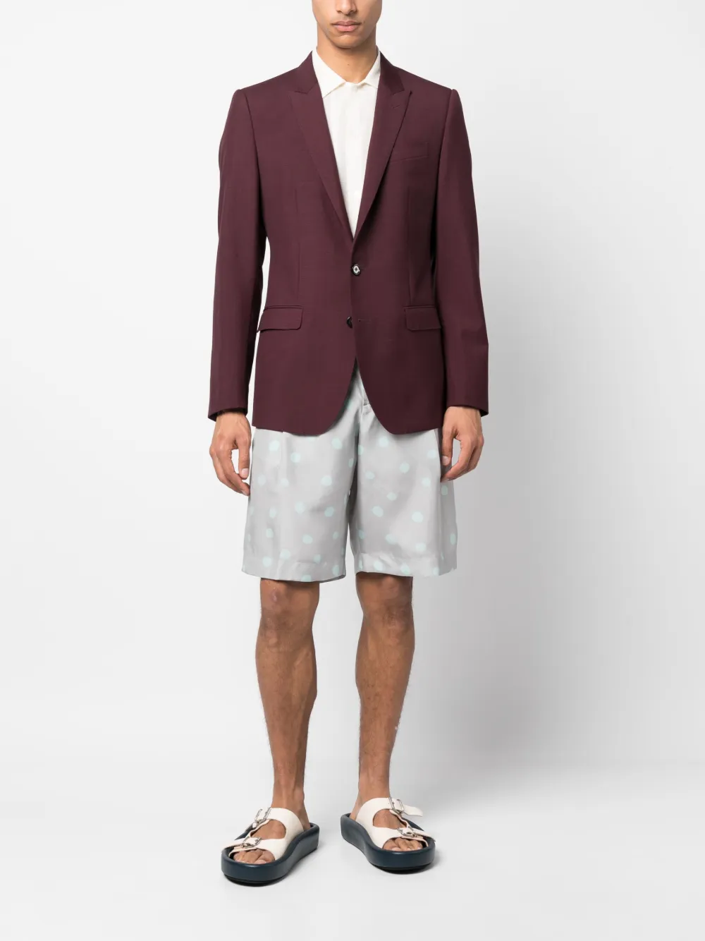 Moschino Zwembroek met stippen - Grijs
