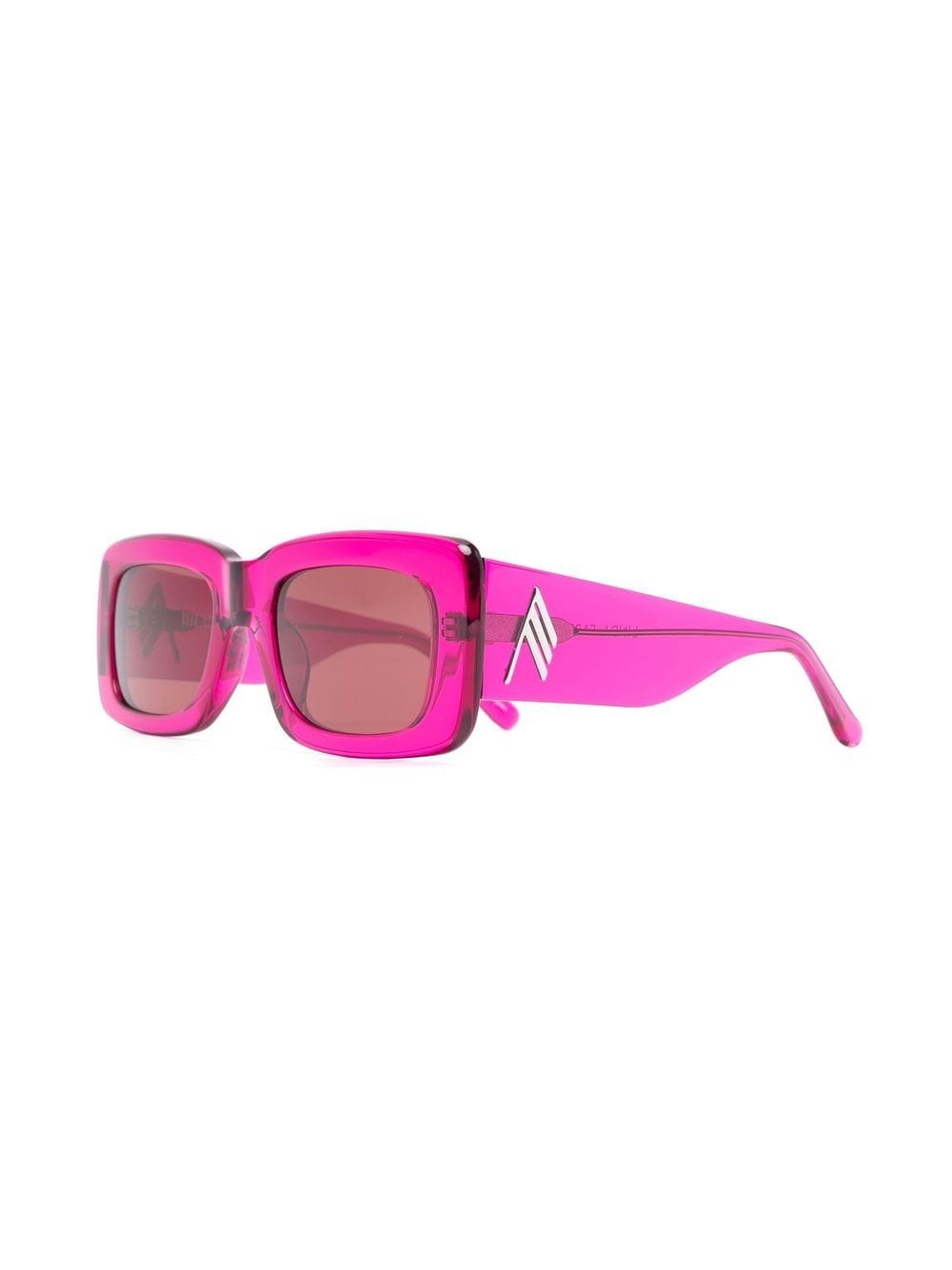 The Attico Marfa rectangle-frame sunglasses - Pink