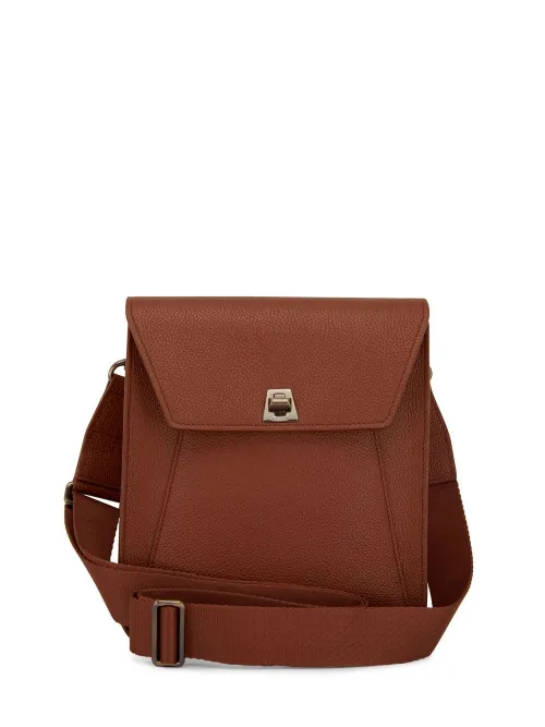 Sac à bandoulière en cuir à fermoir loquet - Akris - Modalova