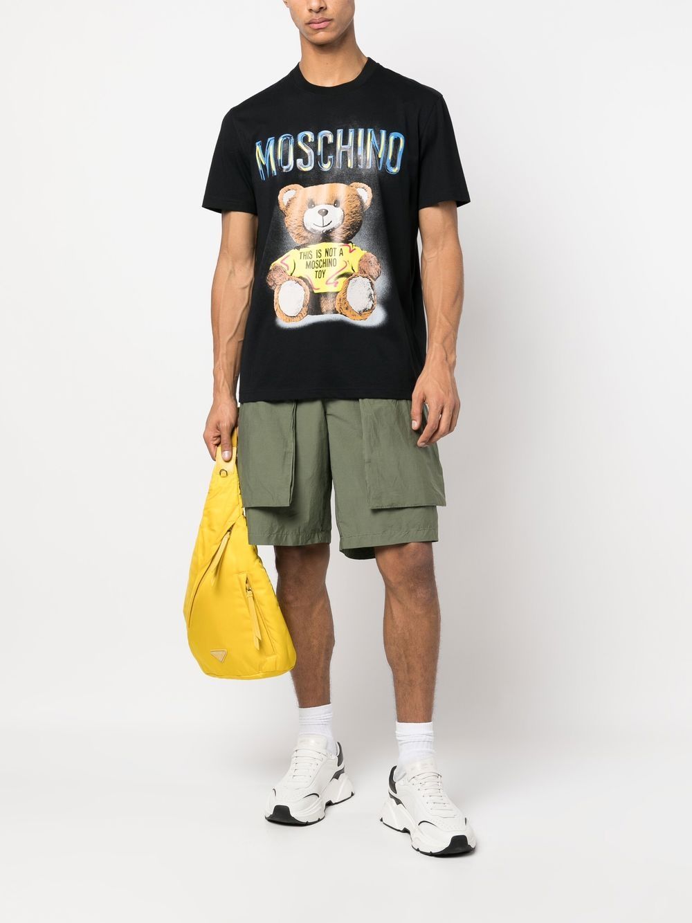 Shop Moschino Zip-pocket Cargo Shorts In Green
