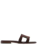 Tod's suede slide sandals - Brown