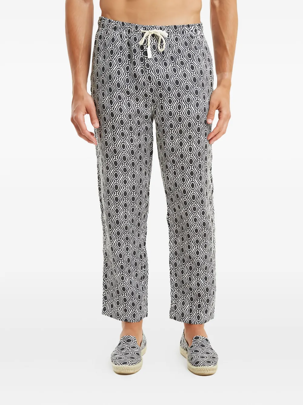 PENINSULA SWIMWEAR geometric-pattern pants | Black | Image 1