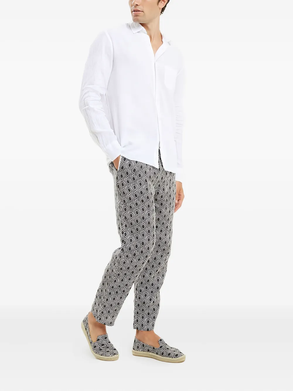 PENINSULA SWIMWEAR geometric-pattern pants | Regular-Fit & Straight Leg Pants | Image 2