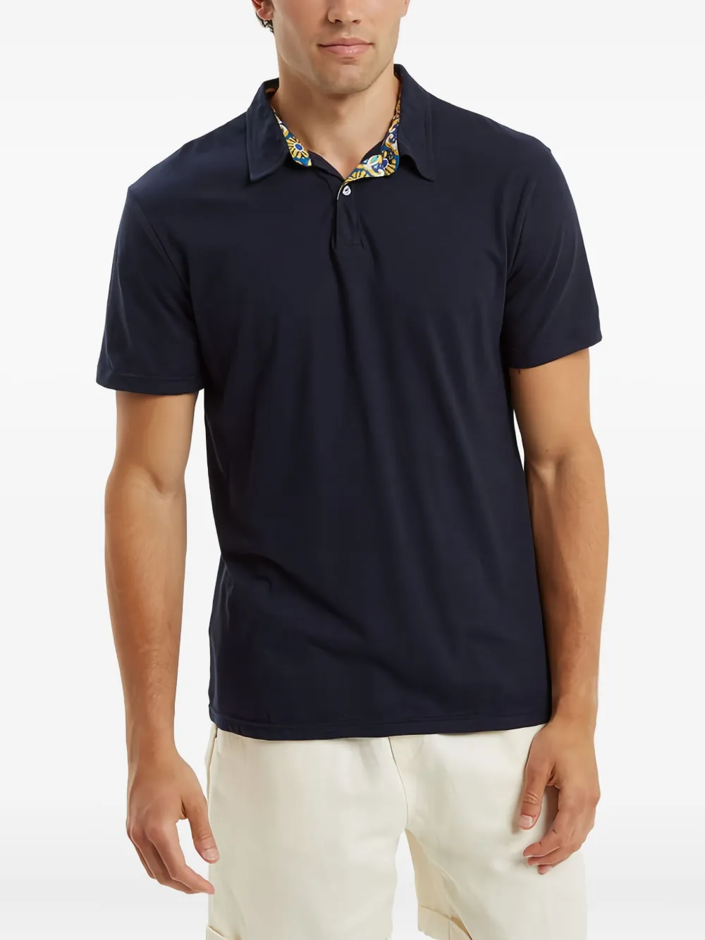 PENINSULA SWIMWEAR linen/flax polo shirt | Blue | Image 1