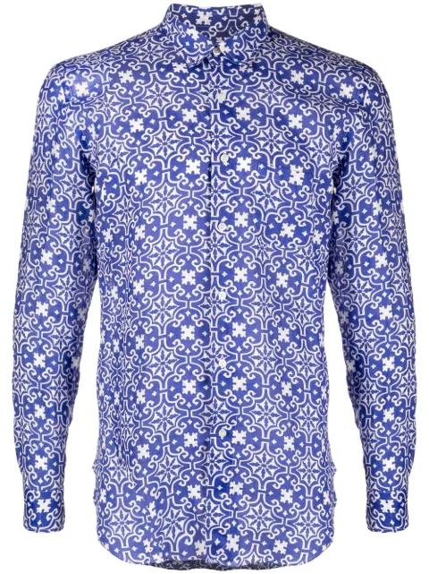 PENINSULA SWIMWEAR geometric-print long-sleeve shirt 