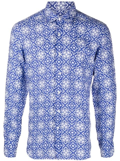 PENINSULA SWIMWEAR geometric-print long-sleeve shirt 