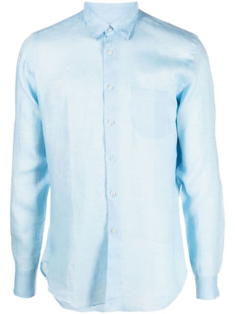 PENINSULA SWIMWEAR button-down fastening linen shirt