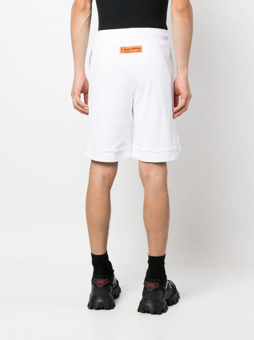 Shop Heron Preston Logo-print Basketball Shorts In White