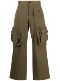 Heron Preston logo-patch straight-leg trousers - Green