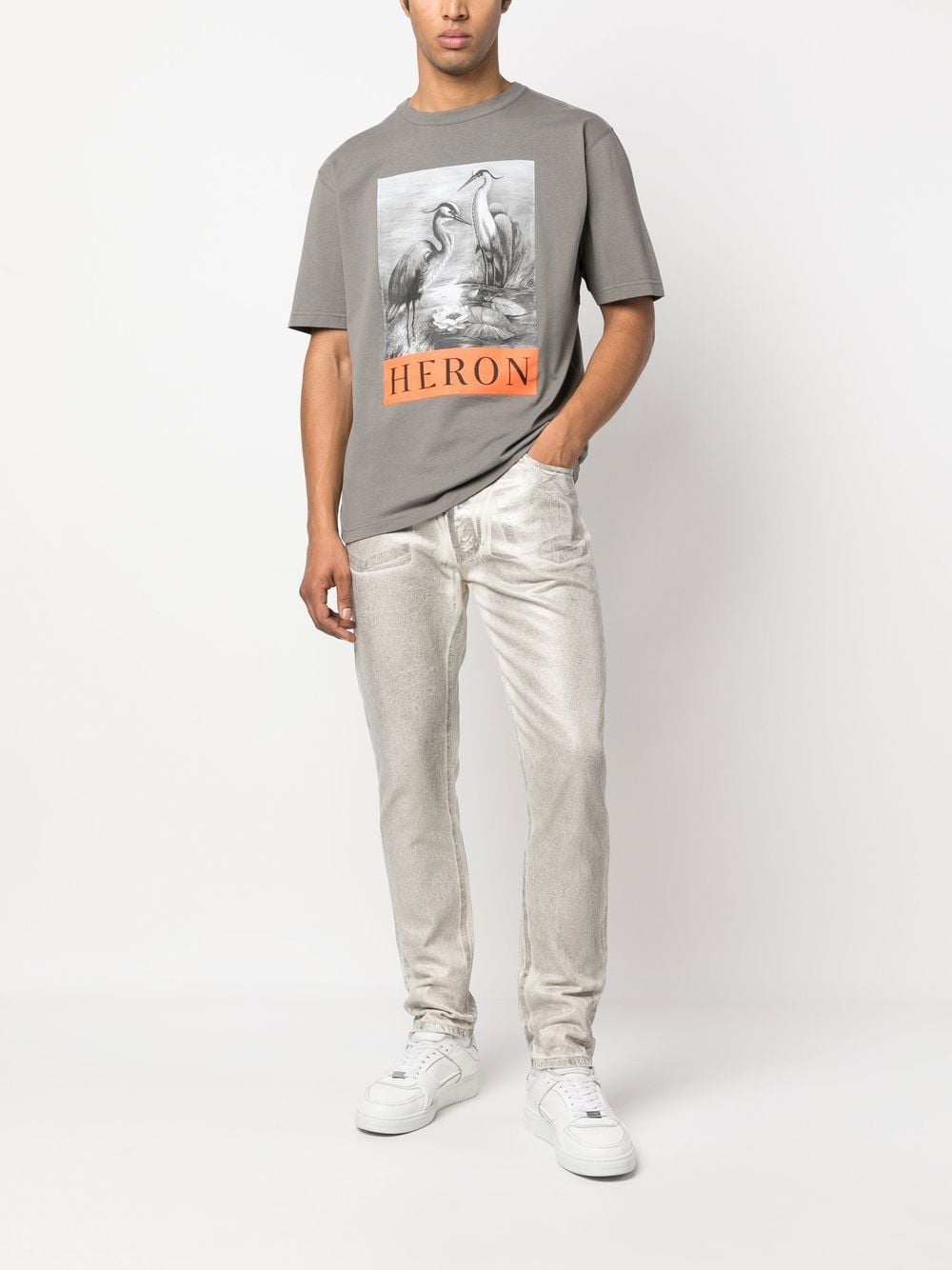 Heron Preston T-shirt met print - Grijs