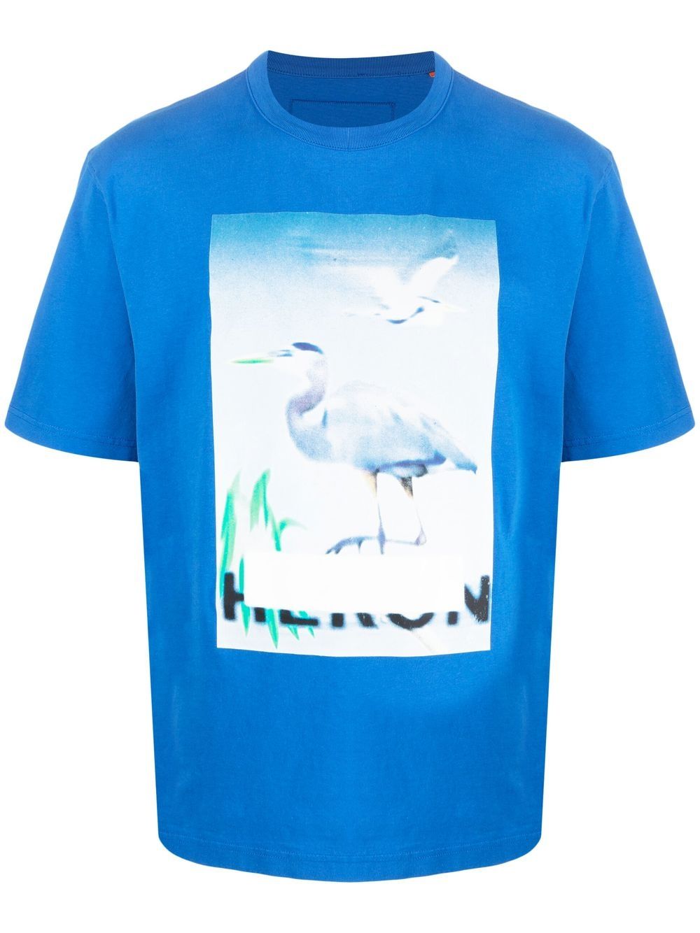 Shop Heron Preston Graphic-print Crew-neck T-shirt In Blue