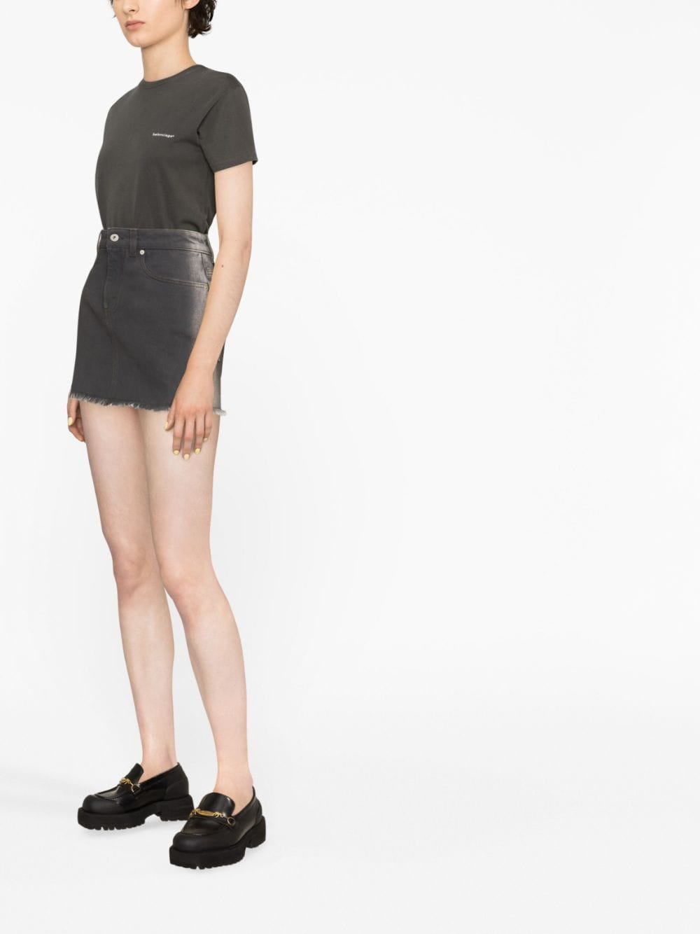 Heron Preston gradient-effect Denim Miniskirt - Farfetch