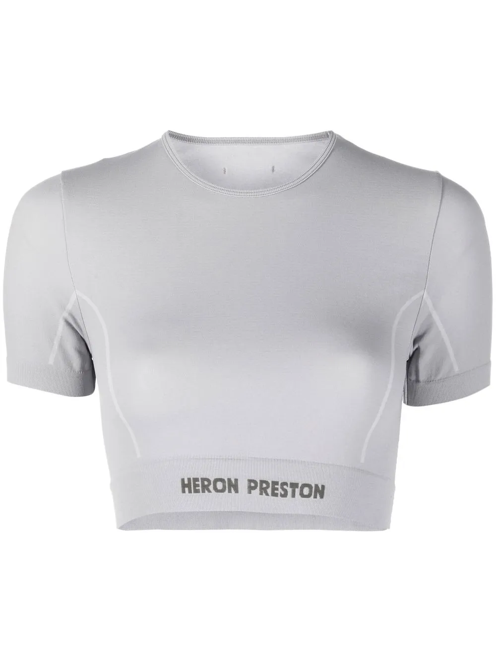 

Heron Preston logo-detail cropped performance top - Grey