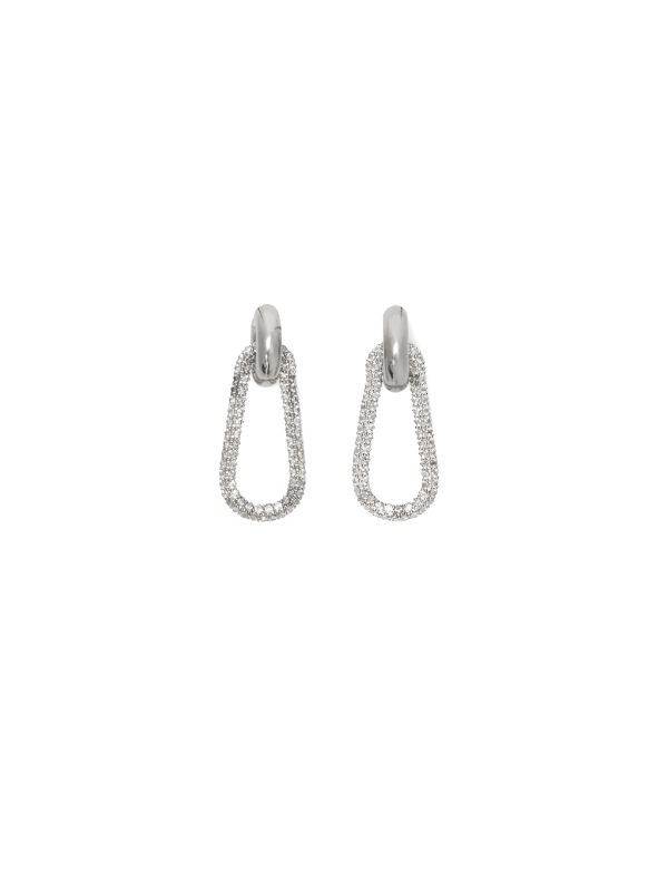 Strass Carabiner Earrings | HERON PRESTON® Official Site