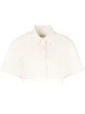 Heron Preston Ex-Ray canvas cropped shirt - White