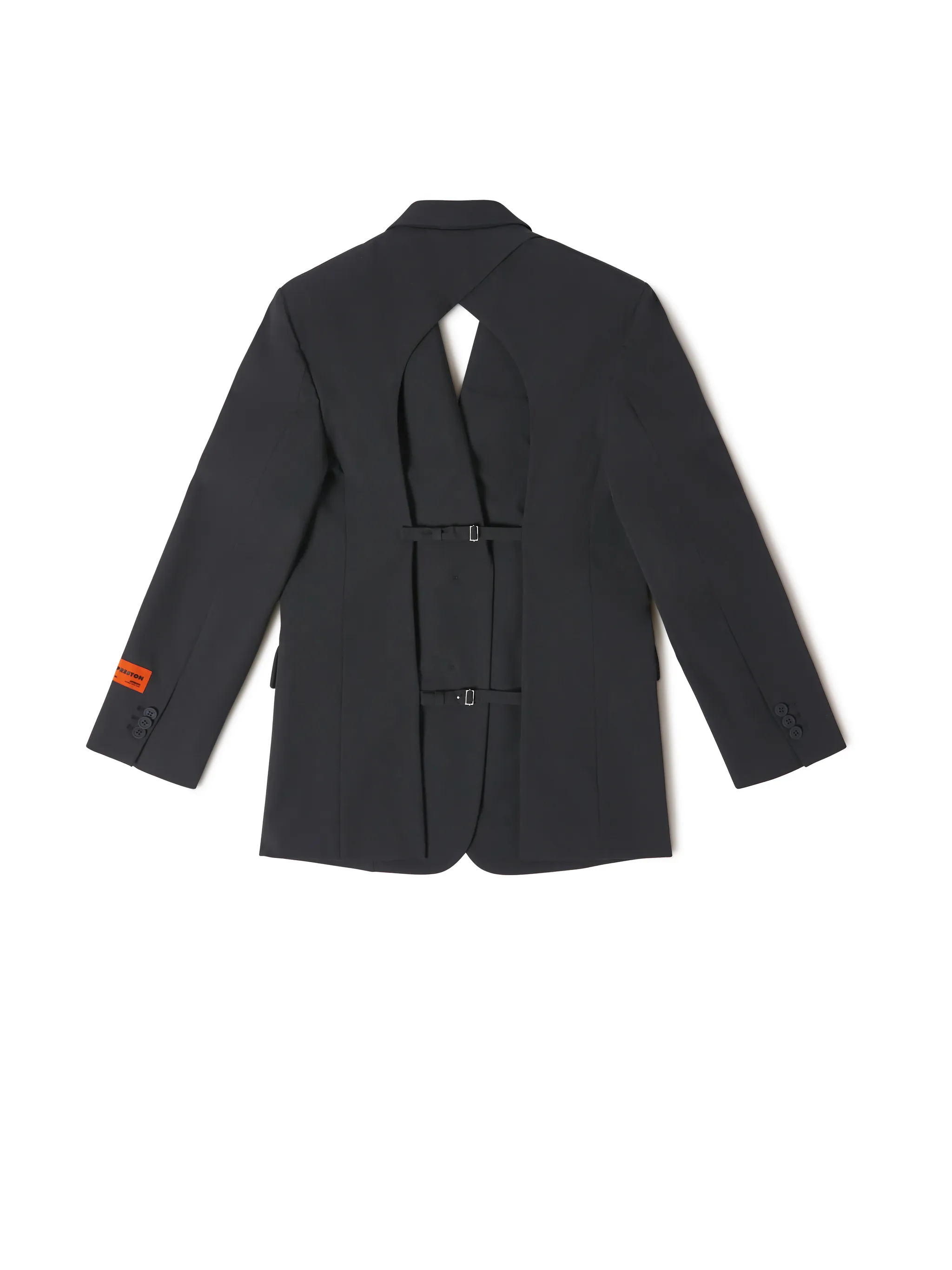 Back Cutout Gabardine Blazer