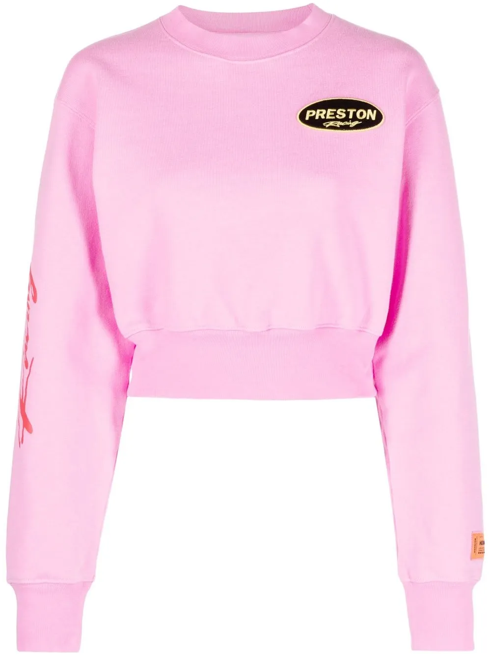 

Heron Preston Racing cropped sweatshirt - Pink