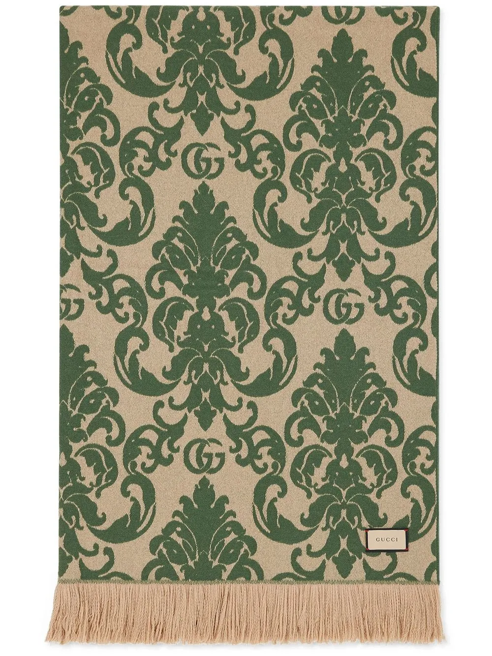 Gucci fringedtrim Damask Blanket Farfetch