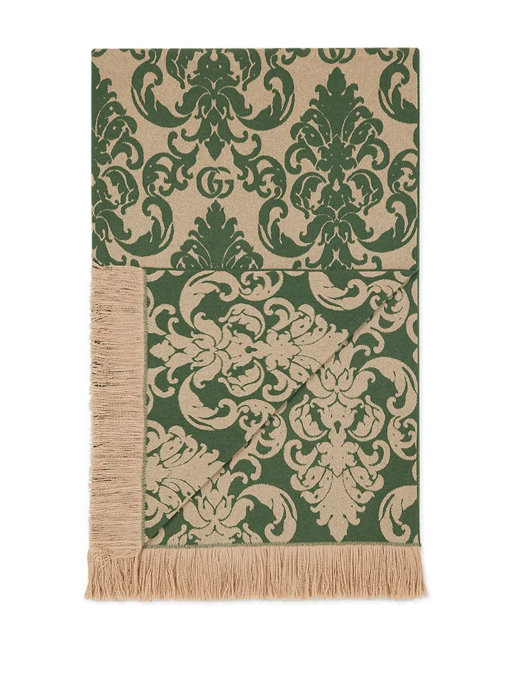 Gucci fringedtrim Damask Blanket Farfetch