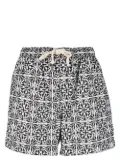 PENINSULA SWIMWEAR geometric-print swim shorts - Black