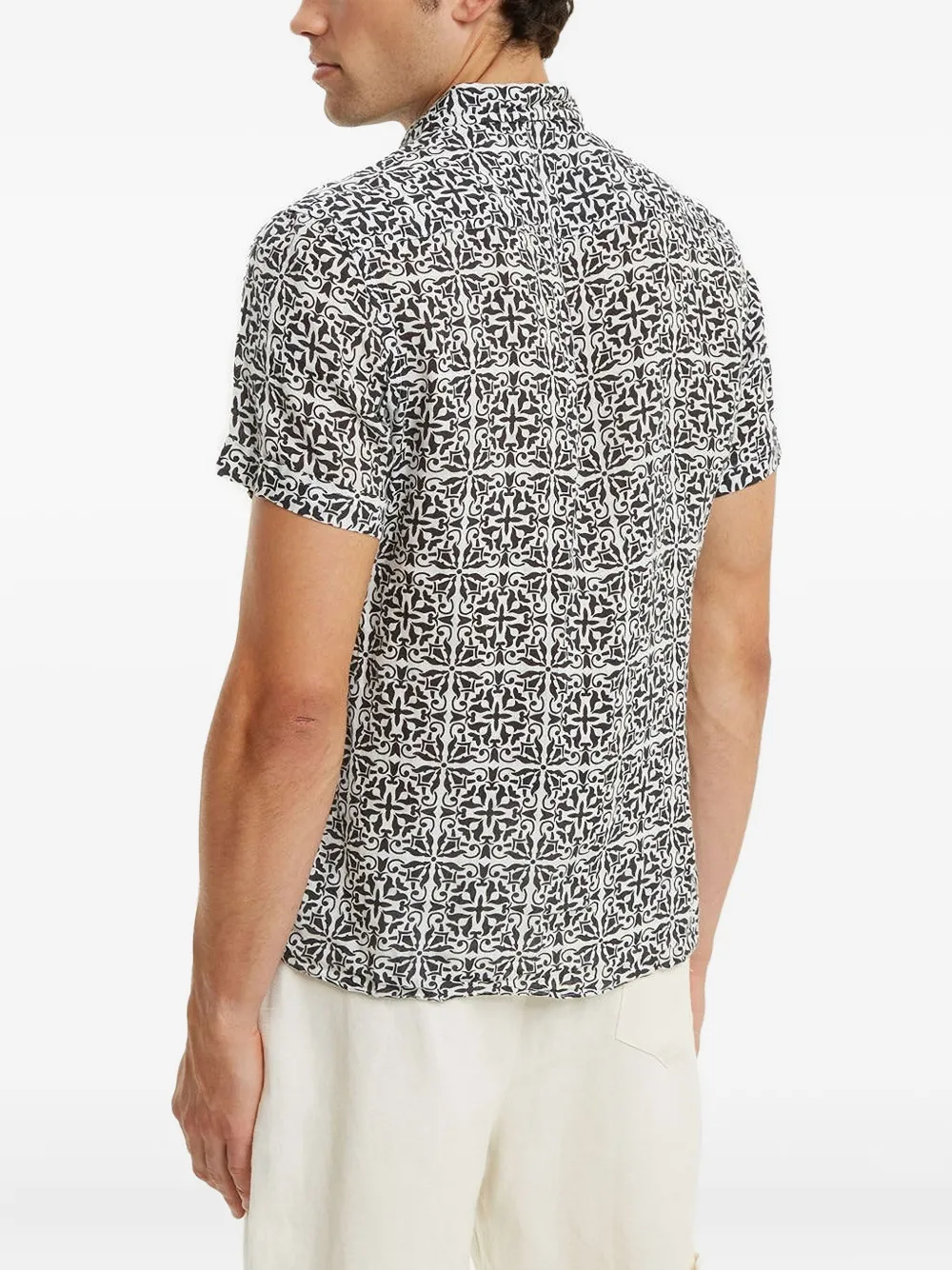 PENINSULA SWIMWEAR Overhemd met korte mouwen en patroon Grijs