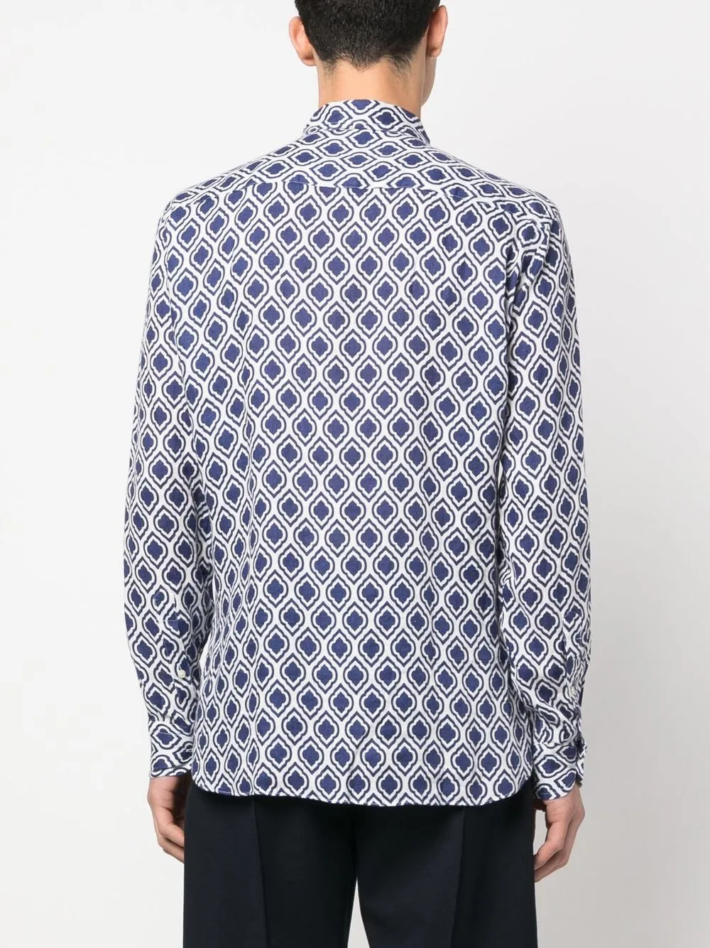 Shop Peninsula Swimwear All-over Graphic-print Shirt In Blue