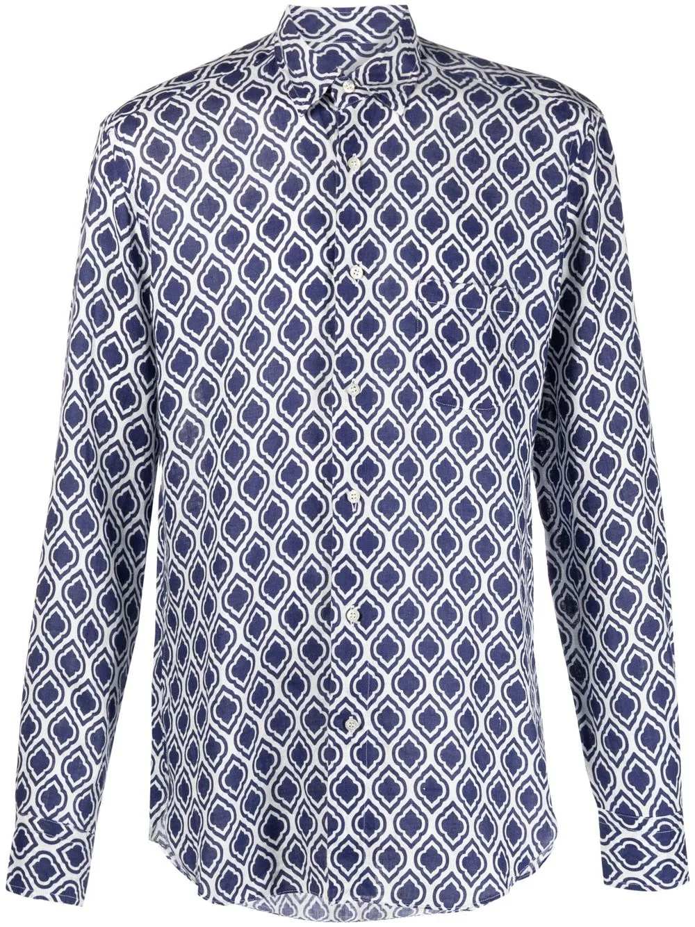 Peninsula Swimwear All-over Graphic-print Shirt In Blue