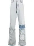 Heron Preston multi-panel denim jeans - Blue
