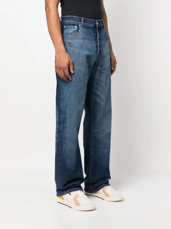 【関税込み】Heron Preston ブルー Ex-Ray ジーンズ Heron Preston EX Ray Mid Wash Jeans Blue | Mainline Menswear