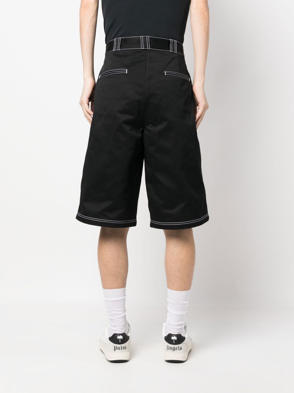 Shop Heron Preston Logo-embroidered Knee-length Shorts In Schwarz