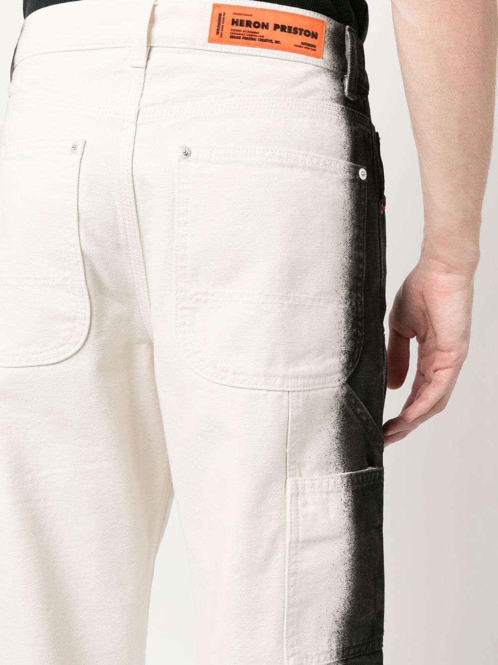 Shop Heron Preston Gradient-print Wide-leg Trousers In Weiss