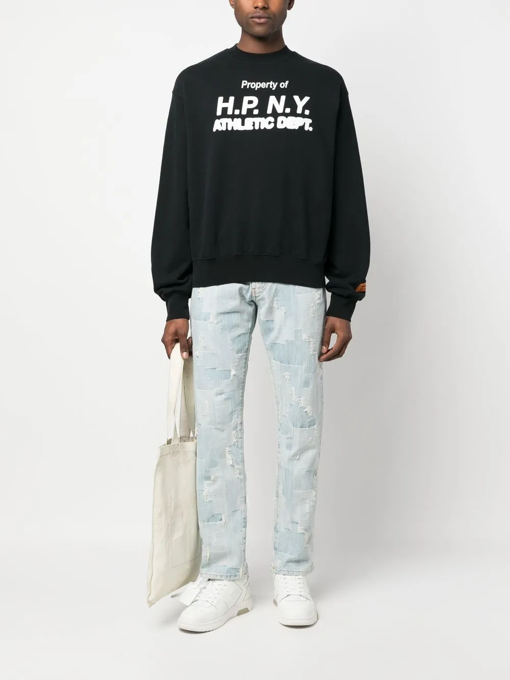 Heron Preston Sweater met logoprint - Zwart