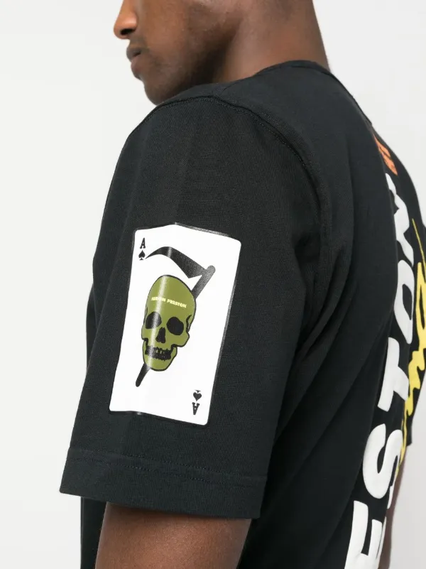 【HERON PRESTON】Logo slogan printed short sleeve T-shirt Heron Preston short-sleeve logo-print T-shirt | Black | FARFETCH