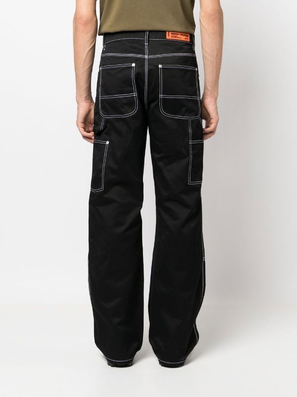 Heron Preston Skinny Leg Pants - Black, 8.75 Rise Pants, Clothing
