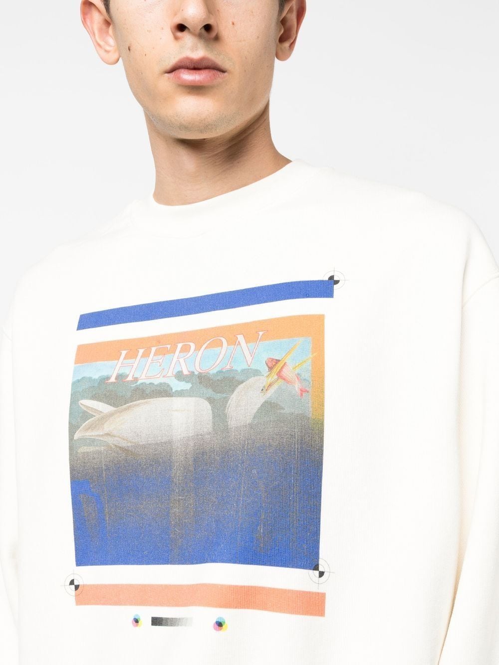 Shop Heron Preston Misprinted Graphic-print Sweatshirt In White