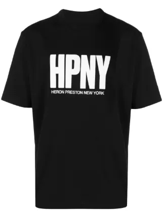 シャツ Heron Preston Logo slogan print short sleeve t-shirt black H HERON PRESTON SS22 Heron Logo T-shirt 'Black