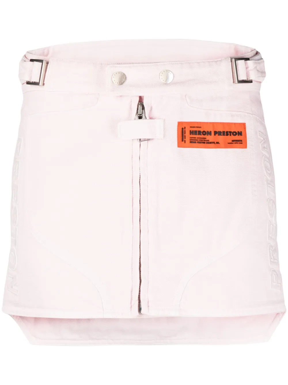 Image 1 of Heron Preston Motorbike cotton miniskirt