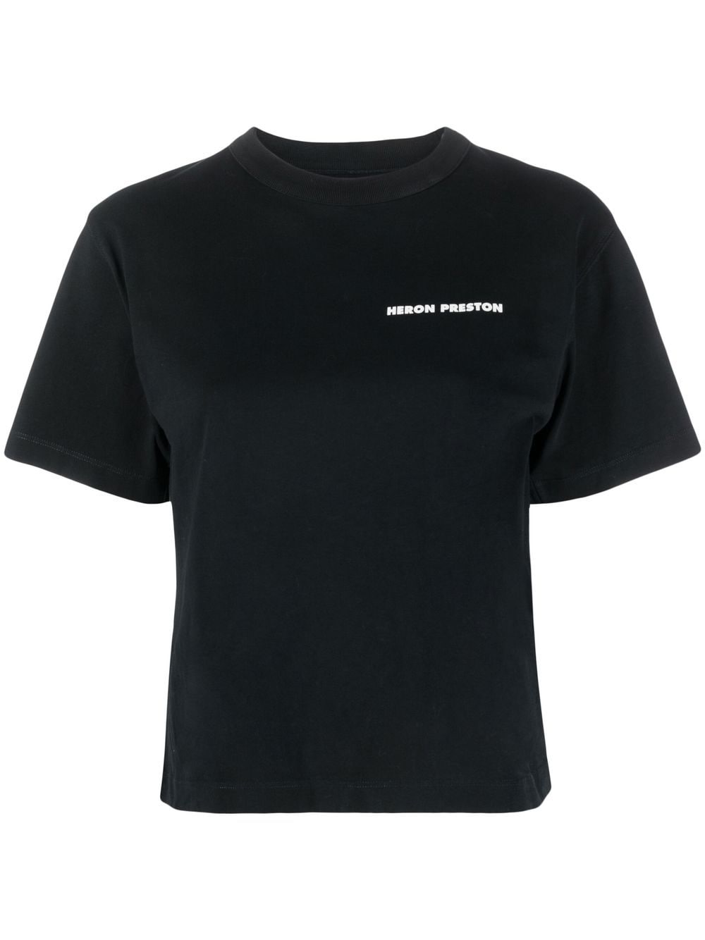 Shop Heron Preston Logo-print Organic Cotton T-shirt In Black