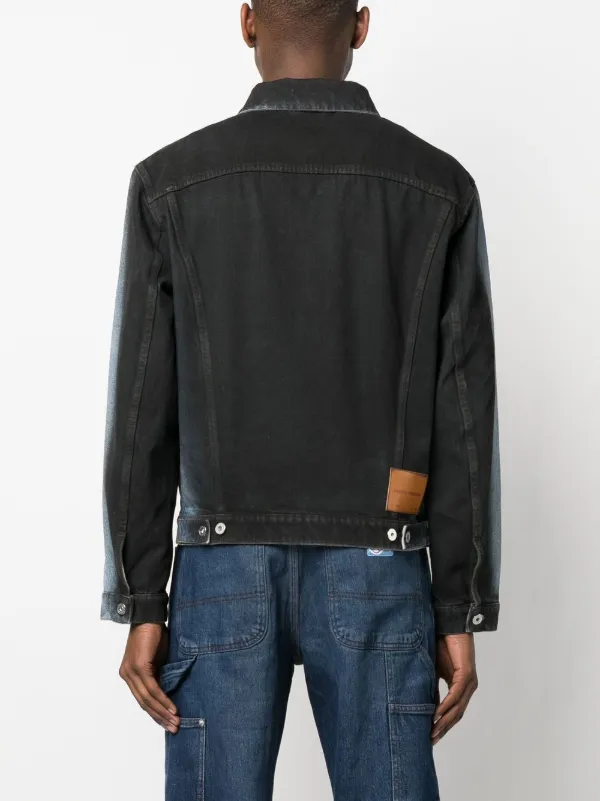 Heron Preston: Black Gradient Regular Denim Jacket