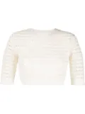 See by Chloé open-knit short-sleeve top - White