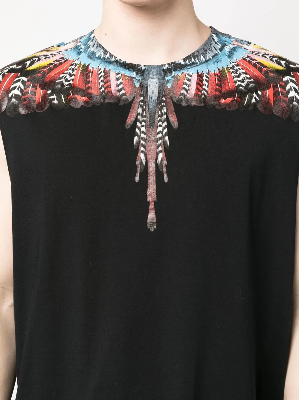 Marcelo Burlon County Of Milan Grizzly Wings Sleeveless T-shirt In Black