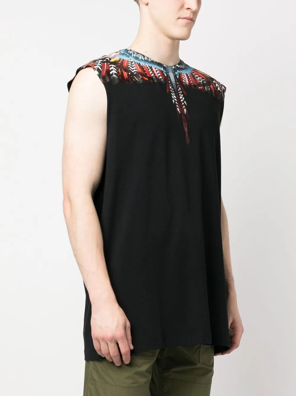 Marcelo Burlon County Of Milan Grizzly Wings Sleeveless T-shirt In Black